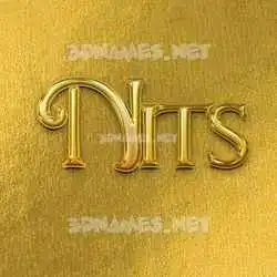 nits in All Gold style - 3D name wallpaper