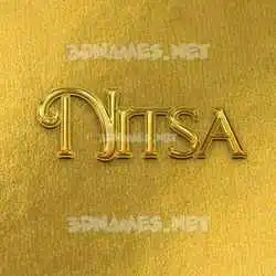 nitsa in All Gold style - 3D name wallpaper