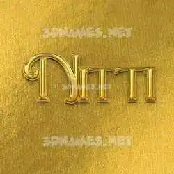 nitti in All Gold style - 3D name wallpaper