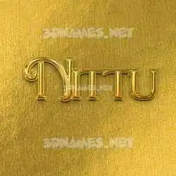 nittu in All Gold style - 3D name wallpaper
