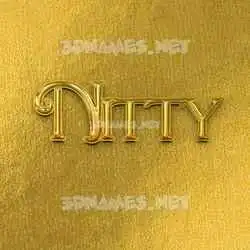 nitty in All Gold style - 3D name wallpaper