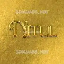 nitul in All Gold style - 3D name wallpaper
