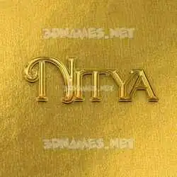 nitya in All Gold style - 3D name wallpaper