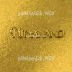 nityanand in All Gold style - 3D name wallpaper