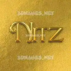 nitz in All Gold style - 3D name wallpaper