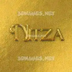 nitza in All Gold style - 3D name wallpaper
