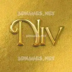niv in All Gold style - 3D name wallpaper