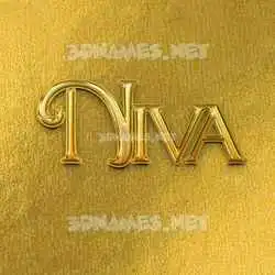 niva in All Gold style - 3D name wallpaper