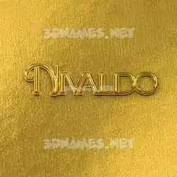 nivaldo in All Gold style - 3D name wallpaper
