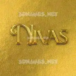 nivas in All Gold style - 3D name wallpaper