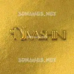 nivashini in All Gold style - 3D name wallpaper