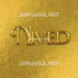 nived in All Gold style - 3D name wallpaper