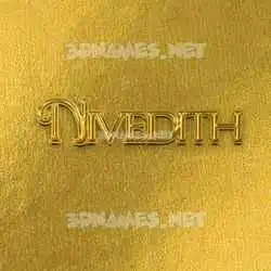 nivedith in All Gold style - 3D name wallpaper