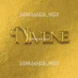nivene in All Gold style - 3D name wallpaper