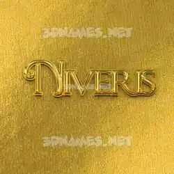 niveris in All Gold style - 3D name wallpaper