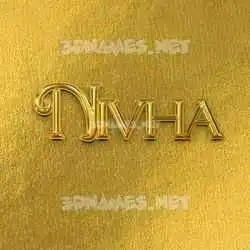 nivha in All Gold style - 3D name wallpaper