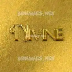 nivine in All Gold style - 3D name wallpaper