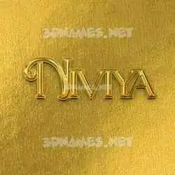 niviya in All Gold style - 3D name wallpaper