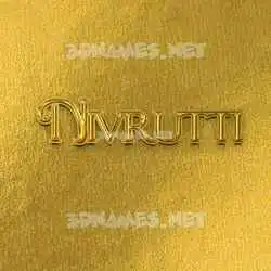 nivrutti in All Gold style - 3D name wallpaper