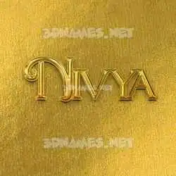 nivya in All Gold style - 3D name wallpaper