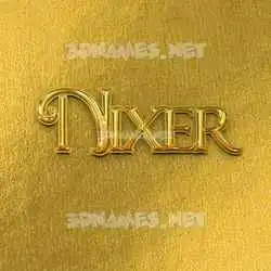 nixer in All Gold style - 3D name wallpaper