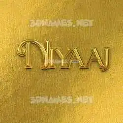 niyaaj in All Gold style - 3D name wallpaper