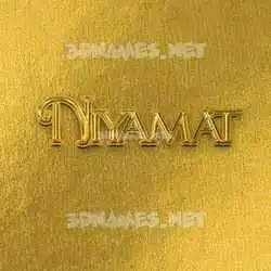 niyamat in All Gold style - 3D name wallpaper