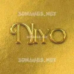 niyo in All Gold style - 3D name wallpaper