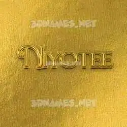 niyotee in All Gold style - 3D name wallpaper