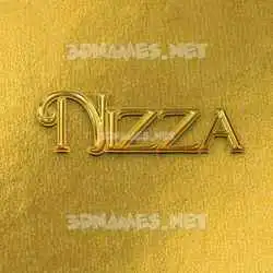 nizza in All Gold style - 3D name wallpaper