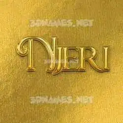 njeri in All Gold style - 3D name wallpaper