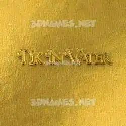 nk in water in All Gold style - 3D name wallpaper