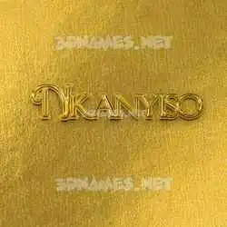 nkanyiso in All Gold style - 3D name wallpaper
