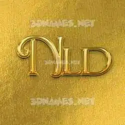 nld in All Gold style - 3D name wallpaper