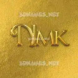 nmk in All Gold style - 3D name wallpaper