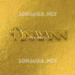 nnayann in All Gold style - 3D name wallpaper