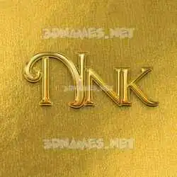 nnk in All Gold style - 3D name wallpaper
