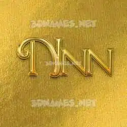 nnn in All Gold style - 3D name wallpaper