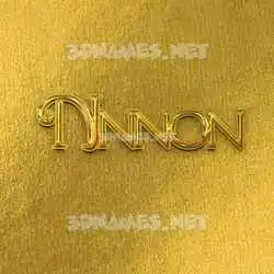 nnnon in All Gold style - 3D name wallpaper