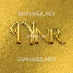nnr in All Gold style - 3D name wallpaper