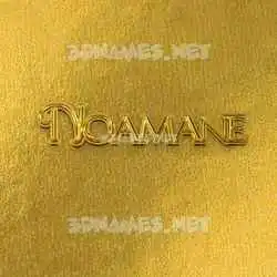 noamane in All Gold style - 3D name wallpaper
