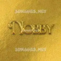 nobby in All Gold style - 3D name wallpaper