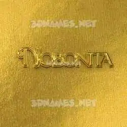nobonita in All Gold style - 3D name wallpaper