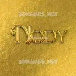 nody in All Gold style - 3D name wallpaper