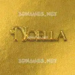 noella in All Gold style - 3D name wallpaper