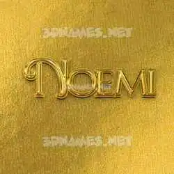 noemi in All Gold style - 3D name wallpaper