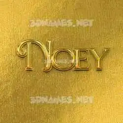 noey in All Gold style - 3D name wallpaper
