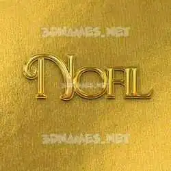 nofil in All Gold style - 3D name wallpaper