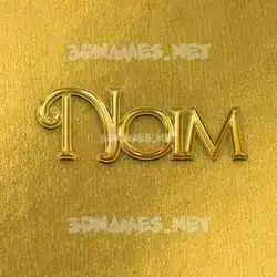noim in All Gold style - 3D name wallpaper