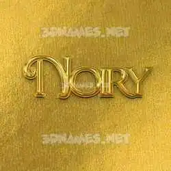 noiry in All Gold style - 3D name wallpaper